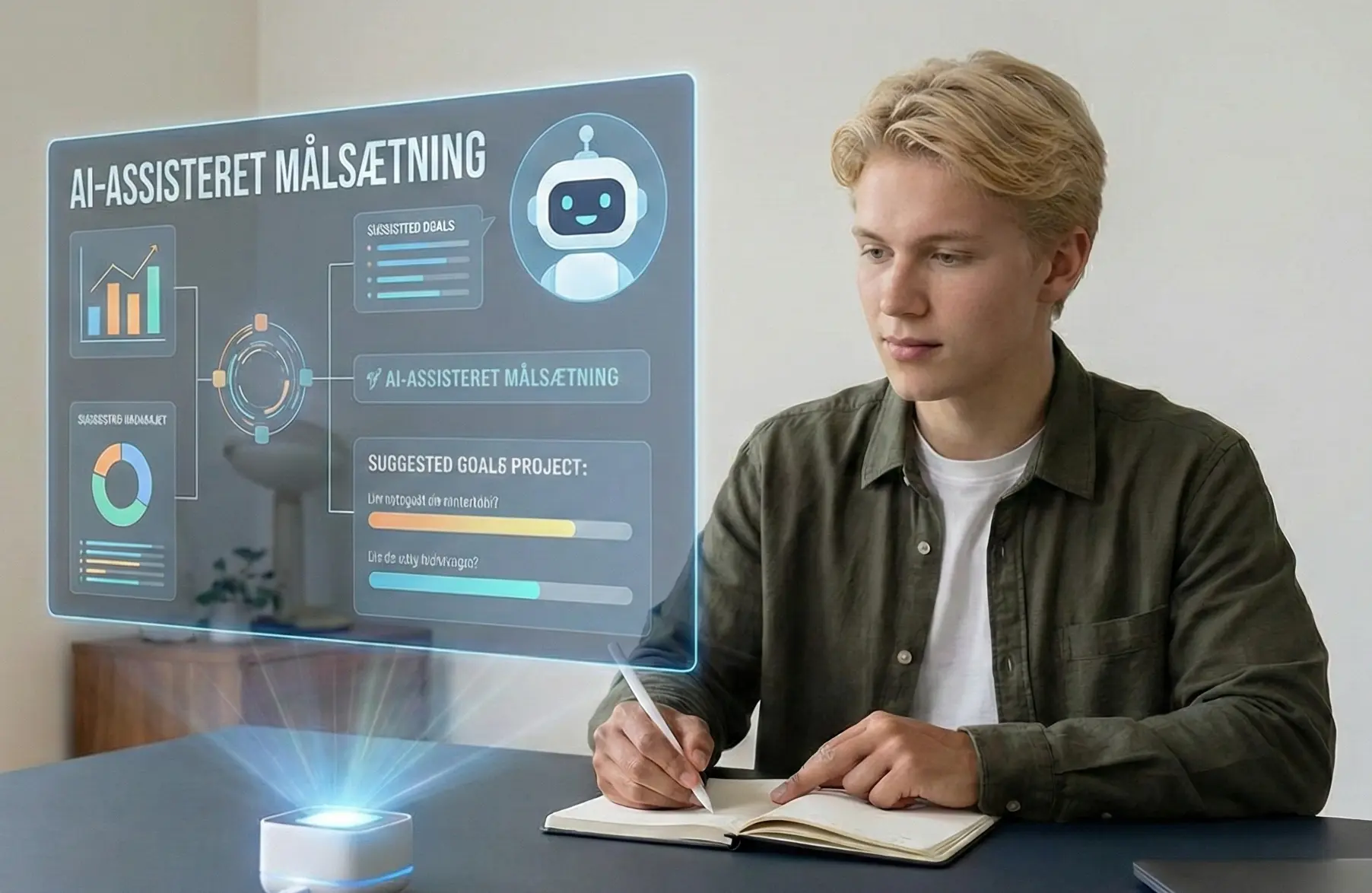 Elev planlægger sin store skriftlige opgave